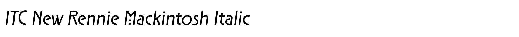 ITC New Rennie Mackintosh Italic image
